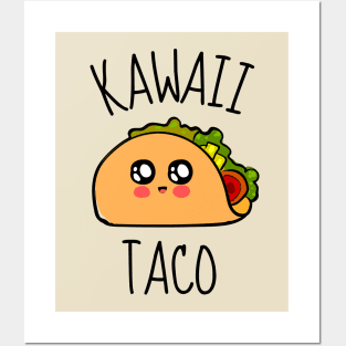 Kawaii Taco Funny Posters and Art